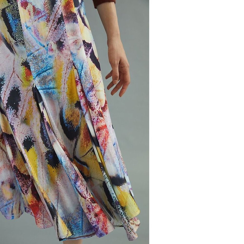 Anthropologie A-Line Midi Skirt new with tag size 0 - Picture 8 of 15